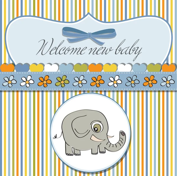 Carte de bienvenue bébé — Image vectorielle