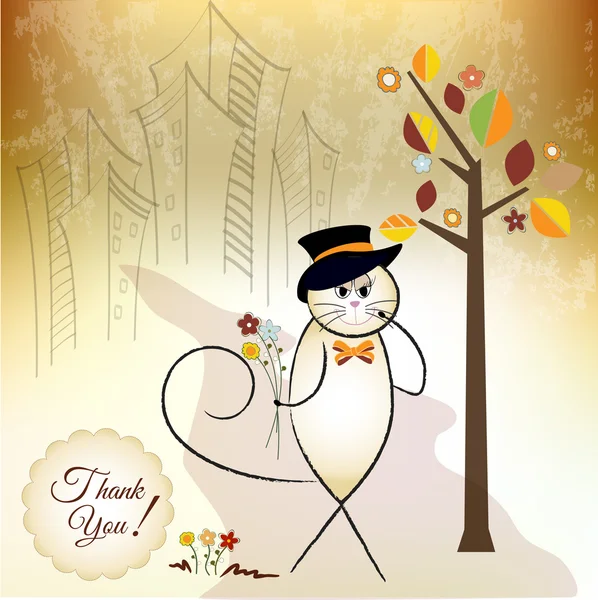 Thank you greeting card — Stock Vector