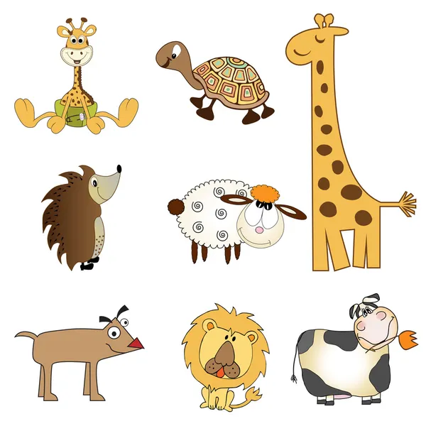 Funny animals items — Stock Vector