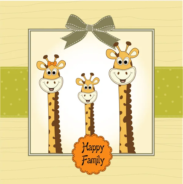 Famiglia Giraffa — Vettoriale Stock