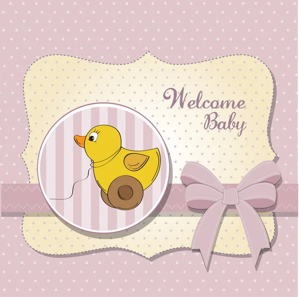 Bem-vindo baby card — Vetor de Stock