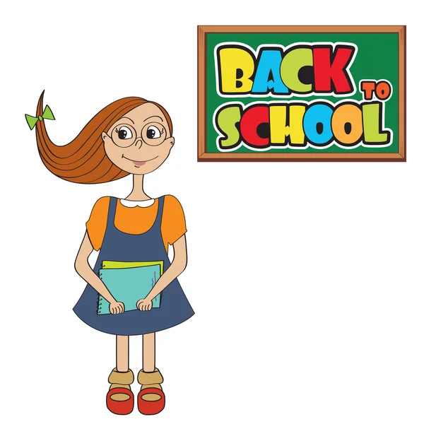 Schoolgirl — Stock Vector