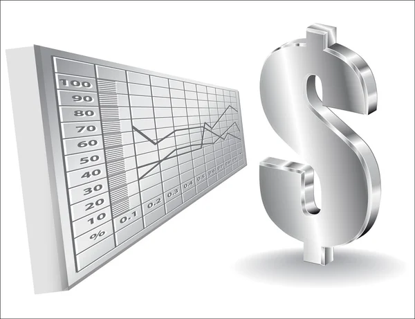 Contexto financiero con dólar — Archivo Imágenes Vectoriales