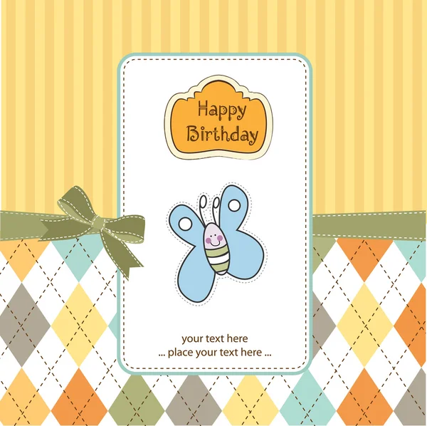 Tarjeta de felicitación de cumpleaños — Vector de stock