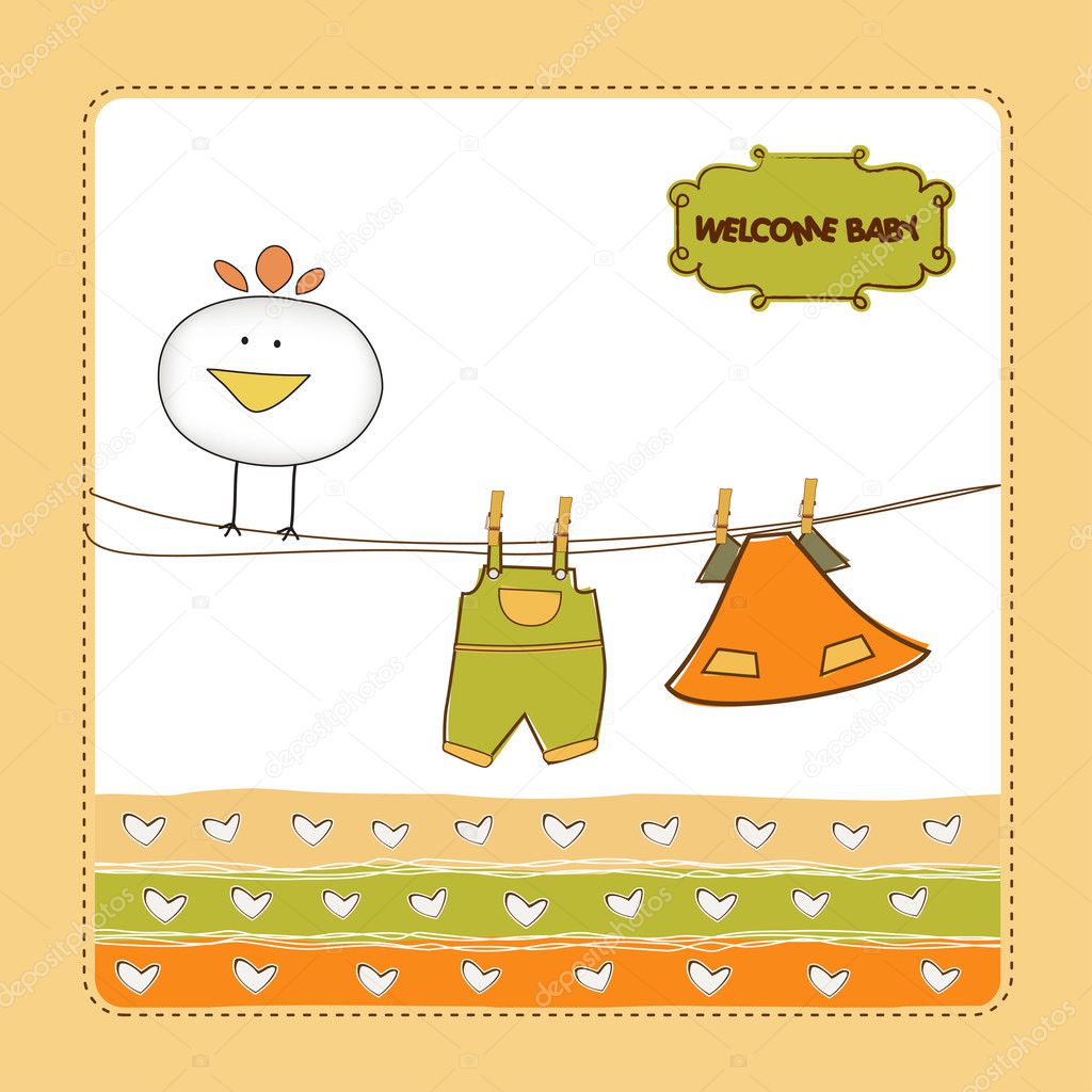 Welcome baby card