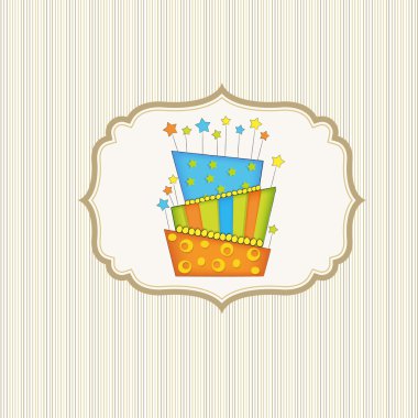 Birthday background with cake