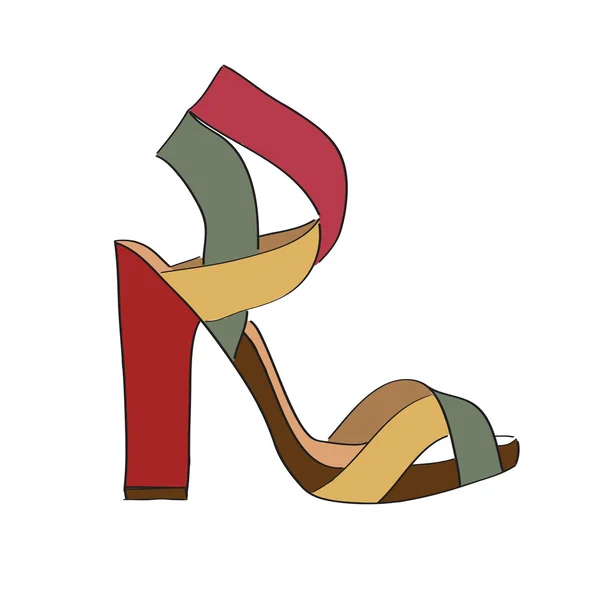 Shoes on a high heel — Stock Vector