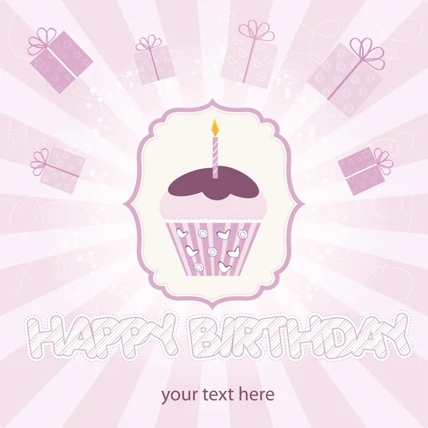 Carte de vœux anniversaire — Image vectorielle