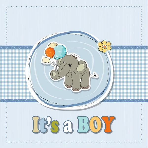 Baby boy shower card — Stock Vector