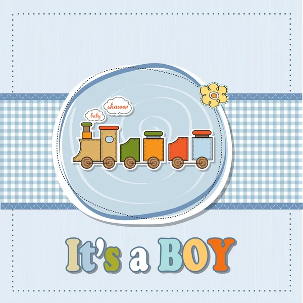 Baby boy shower card — Stock Vector