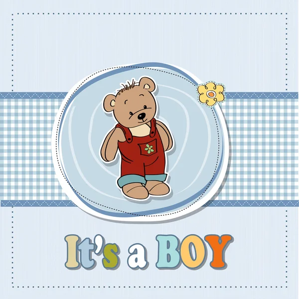 Baby boy shower card — Stock Vector