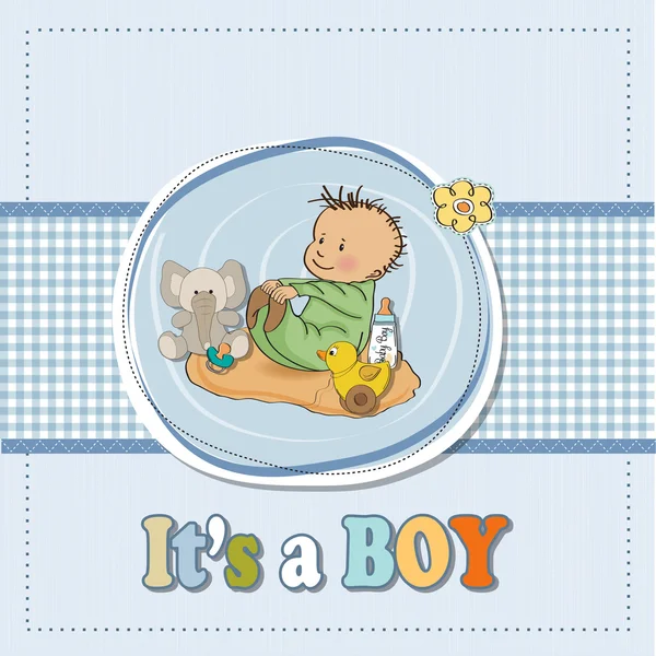 Μωρό αγόρι κάρτα ντους — Διανυσματικό Αρχείο