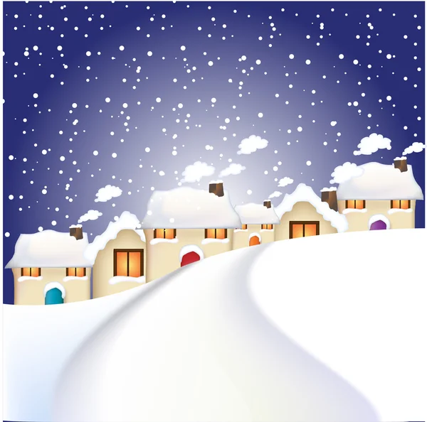 Villaggio di Natale — Vettoriale Stock