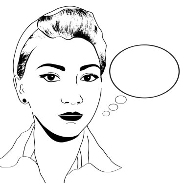 Vintage popart meisje