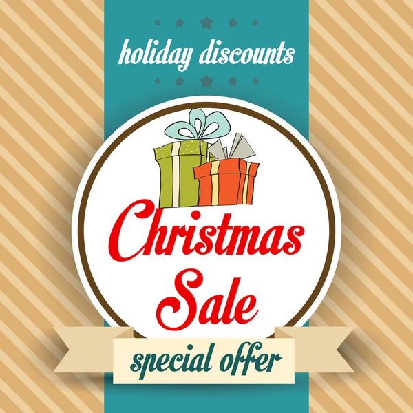 Christmas sale design — Stock Vector