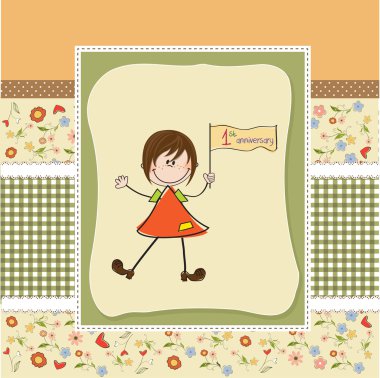 küçük kıza birinci yıldönümü