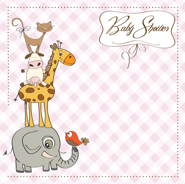 Baby douche kaart — Stockvector