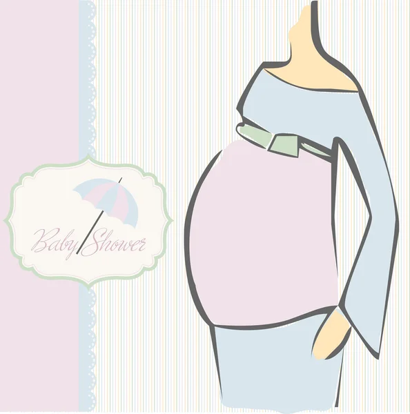 Nouvelle douche bébé enceinte — Image vectorielle