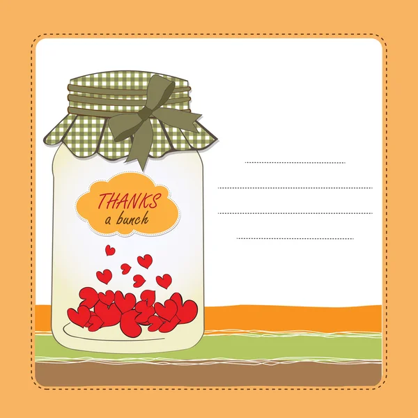 Hearts jar — Stock Vector