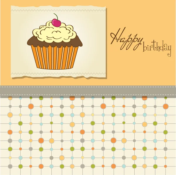 Feliz aniversário cupcakes — Vetor de Stock