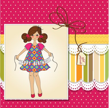 küçük kız mutlu yıllar dileğiyle