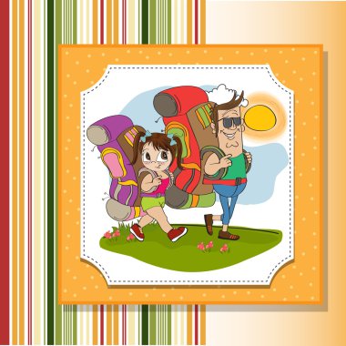 Baba ve kızı turizm