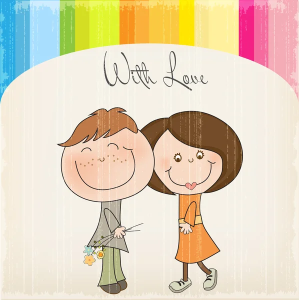 Lovers couple — Stock Vector