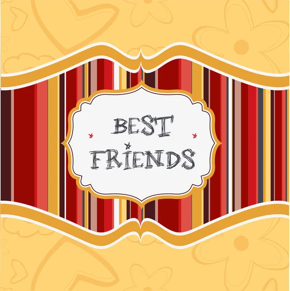 Best friends card — Stock Vector