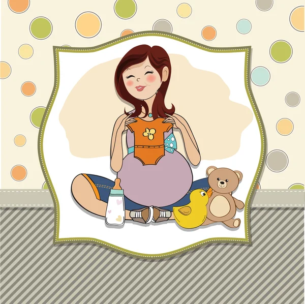 Pregnant woman — Stock Vector