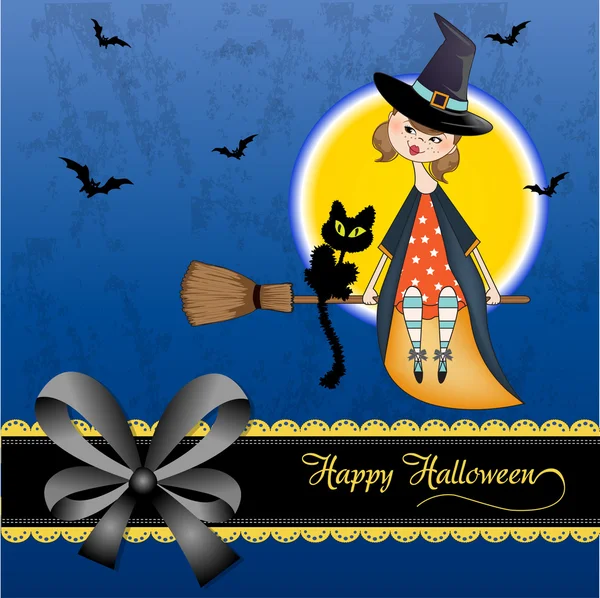 Halloween heks achtergrond — Stockvector