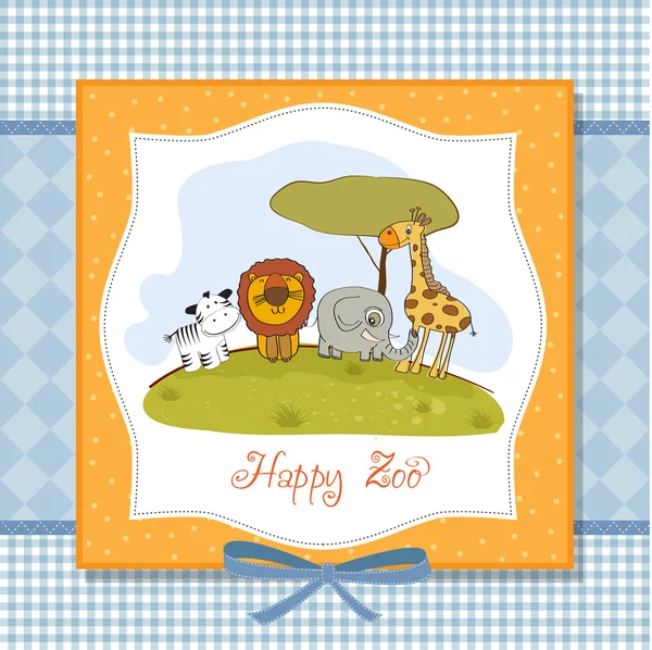 Happy zoo — Stock Vector