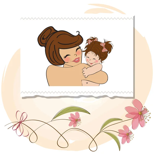 Anya egy új baby girl — Stock Vector