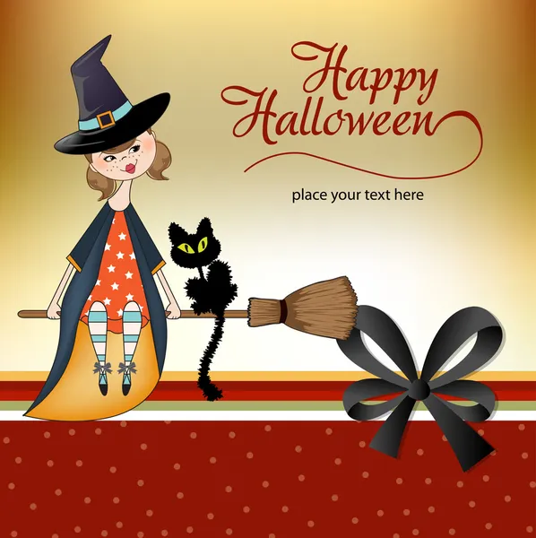 Halloween czarownica tło — Wektor stockowy