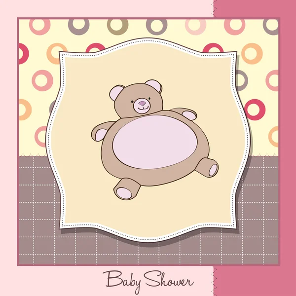 Card with teddy — Stock Vector