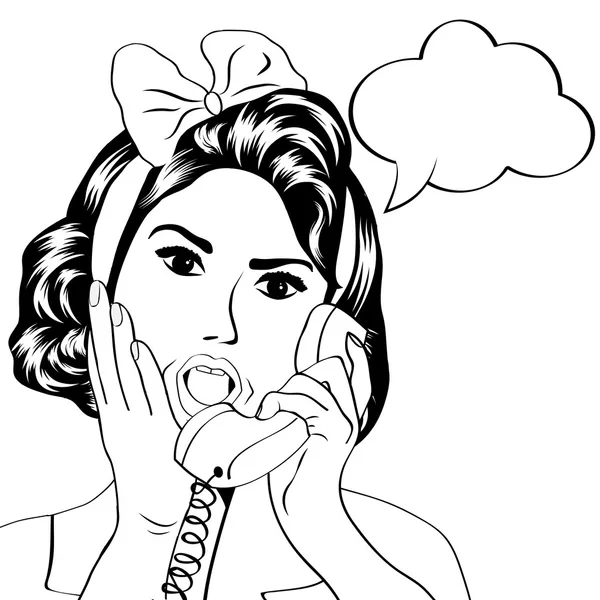 Femme bavarder au téléphone — Photo