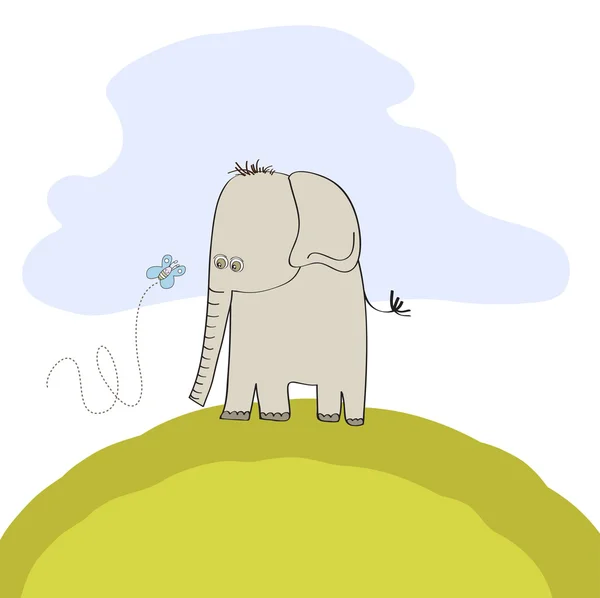 Pequeño elefante lindo — Archivo Imágenes Vectoriales