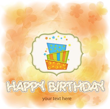 Birthday background with cake