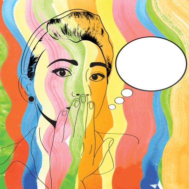Vintage popart meisje