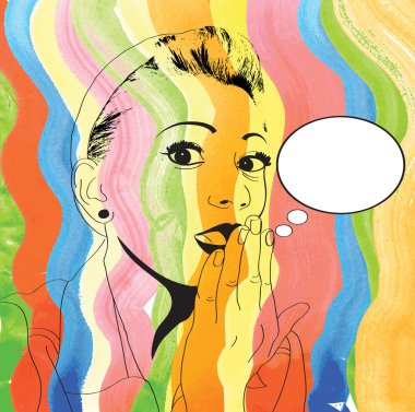 Vintage popart meisje