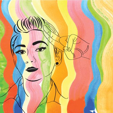 Vintage popart meisje
