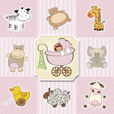 Bebek duş kart şablonu