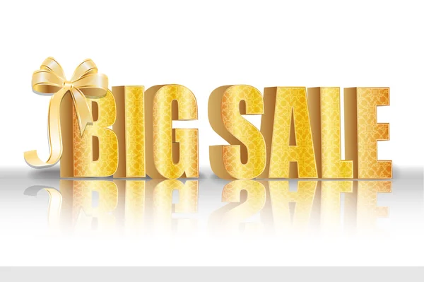 Big sale luxury gold sign — Stock Vector