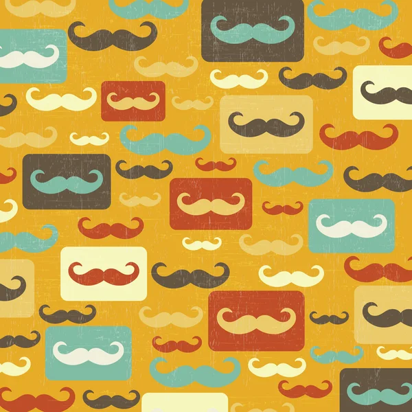 Pattern with mustache — Stock Vector