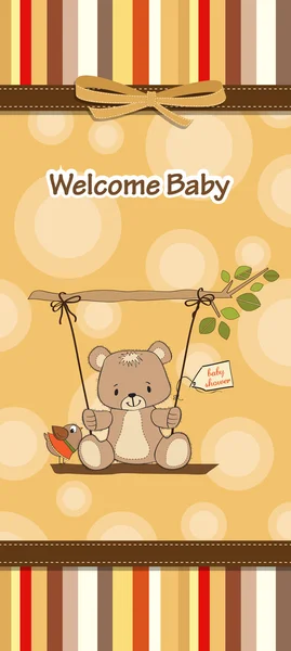 Card with teddy bear — Stock Vector