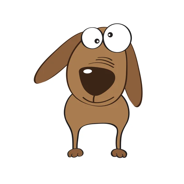 Kritzelhund-Cartoon — Stockvektor