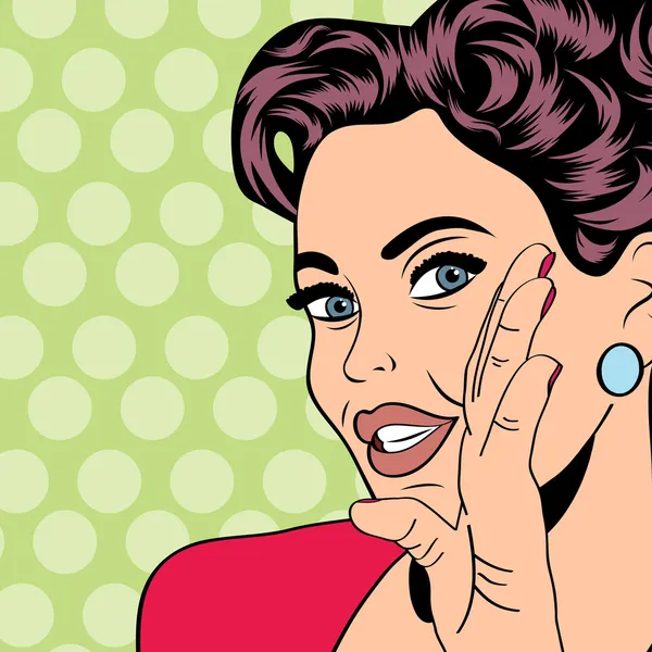 Pop art retro woman dalam gaya komik Stok Ilustrasi 