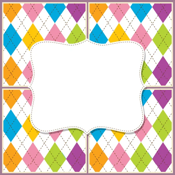 Diseño fresco del marco de plantilla para la tarjeta de felicitación — Vector de stock