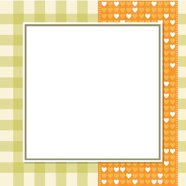 Template frame design for greeting card — Stock Vector