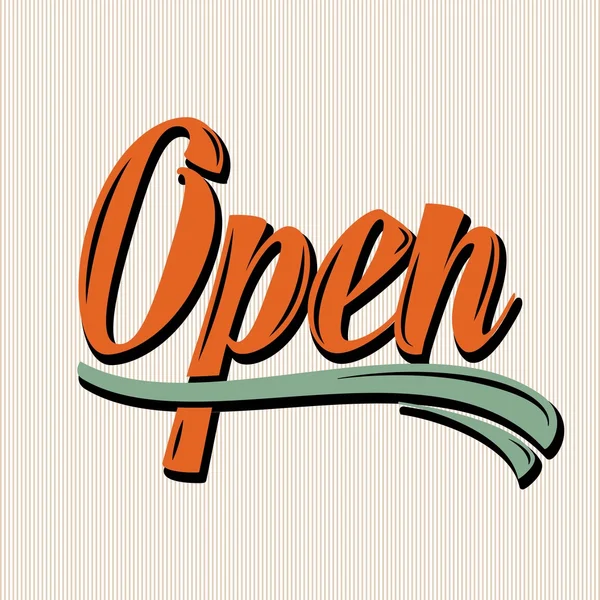 Retro open sign — Stock Vector