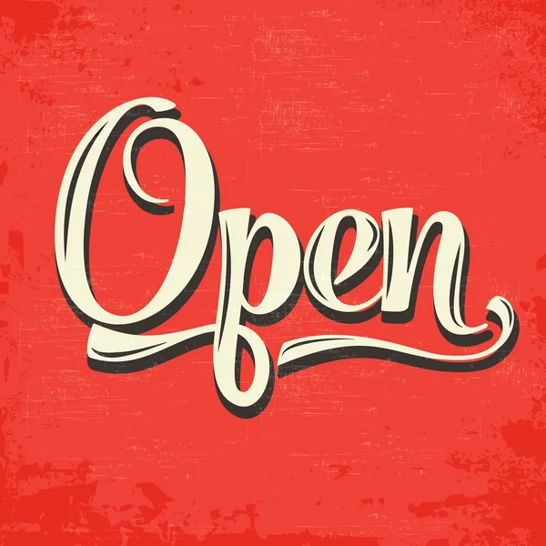 Retro open sign — Stock Vector